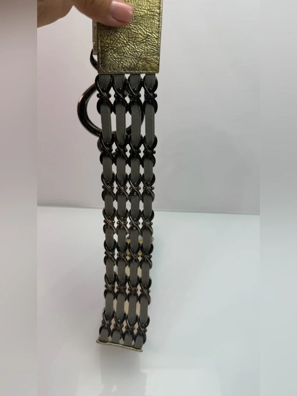 Suzi Roher Womens Stretch Belt Size S Metal Buckle